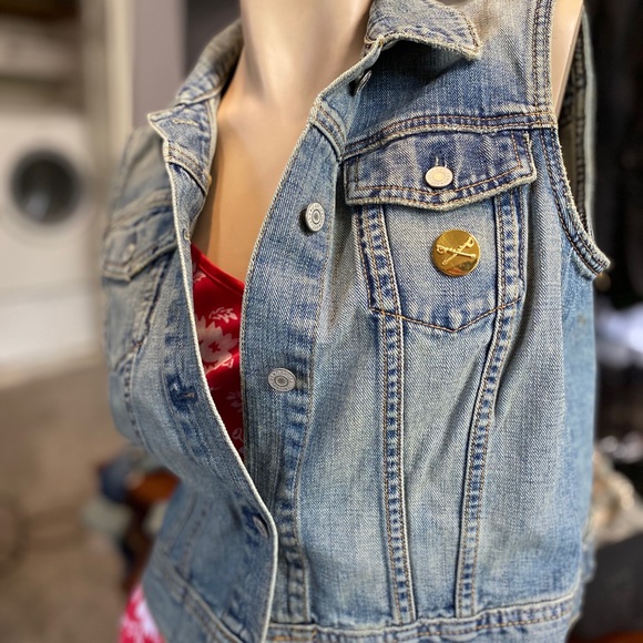 Jean Vest - Wearable Gratitude™ Refashioned WMS LG - Picture 2 of 16